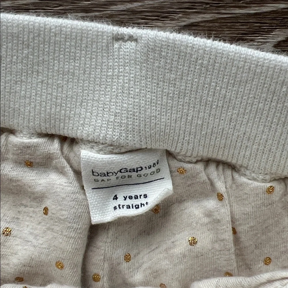 Gap Corduroy Off White Lined Roll Cuff Pants size 4T
